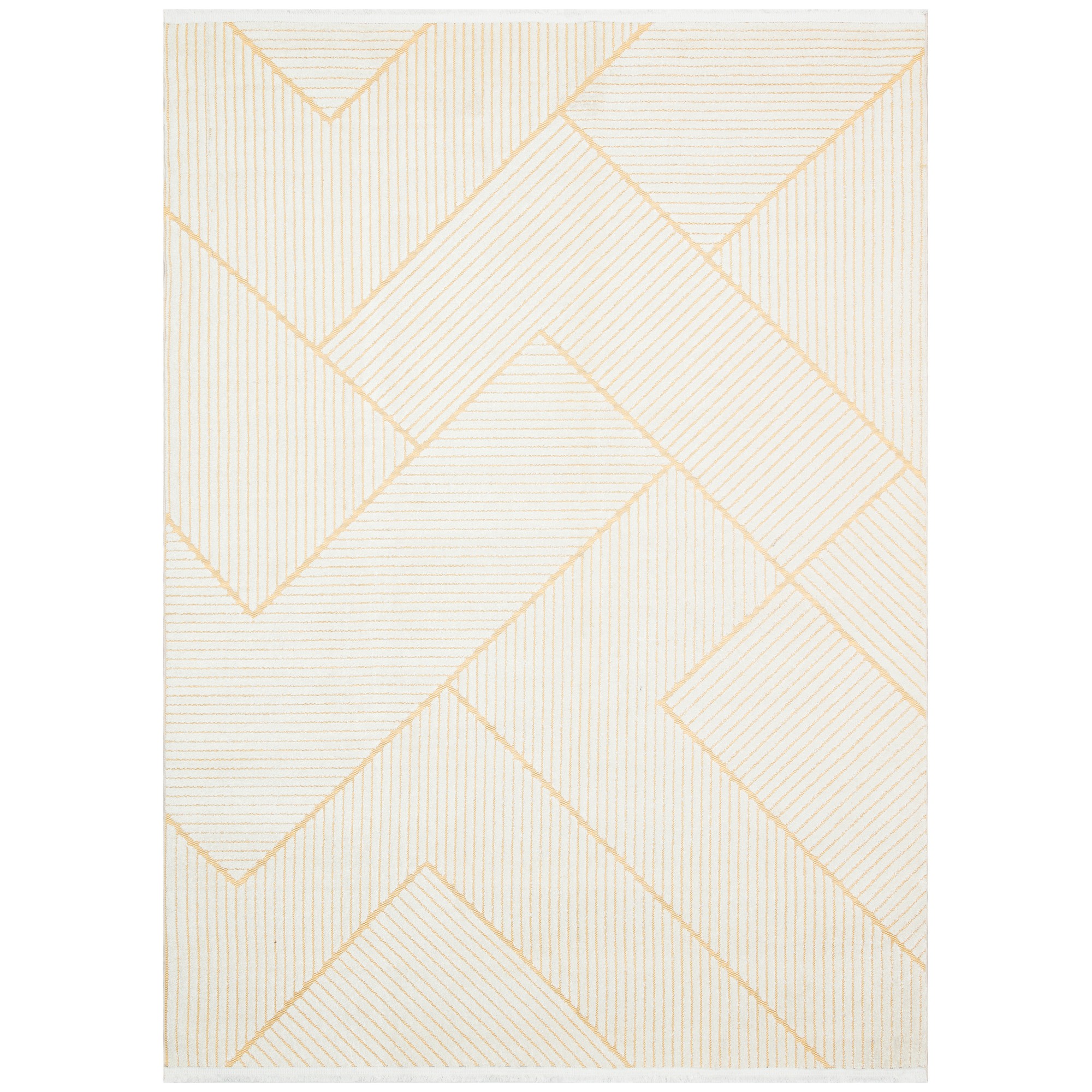 Jazz Jaz15 Geometric Indoor Outdoor Rugs In Amber Yellow